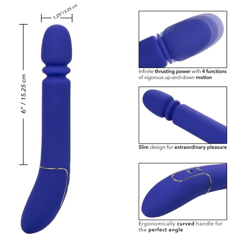 CALEX SHAMELESS SLIM THUMPER MASAJEADOR - AZUL - Imagen 5
