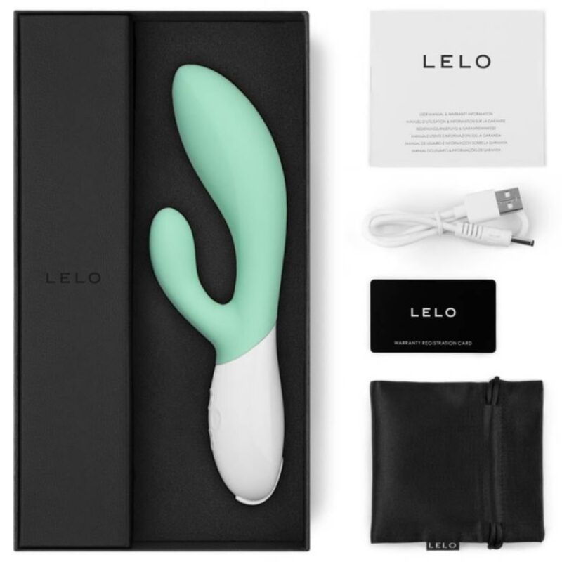LELO INA 3 VERDE VIBRADOR RABBIT LUJO SEAWEED - Imagen 4
