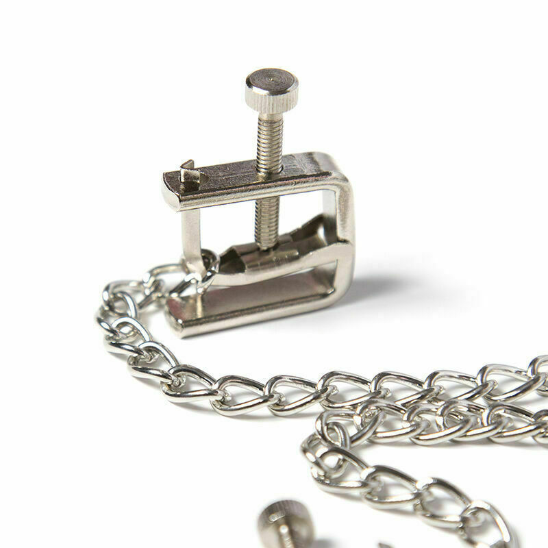 OHMAMA FETISH - PINZAS METALICAS TORNILLO CON CADENA - Imagen 3