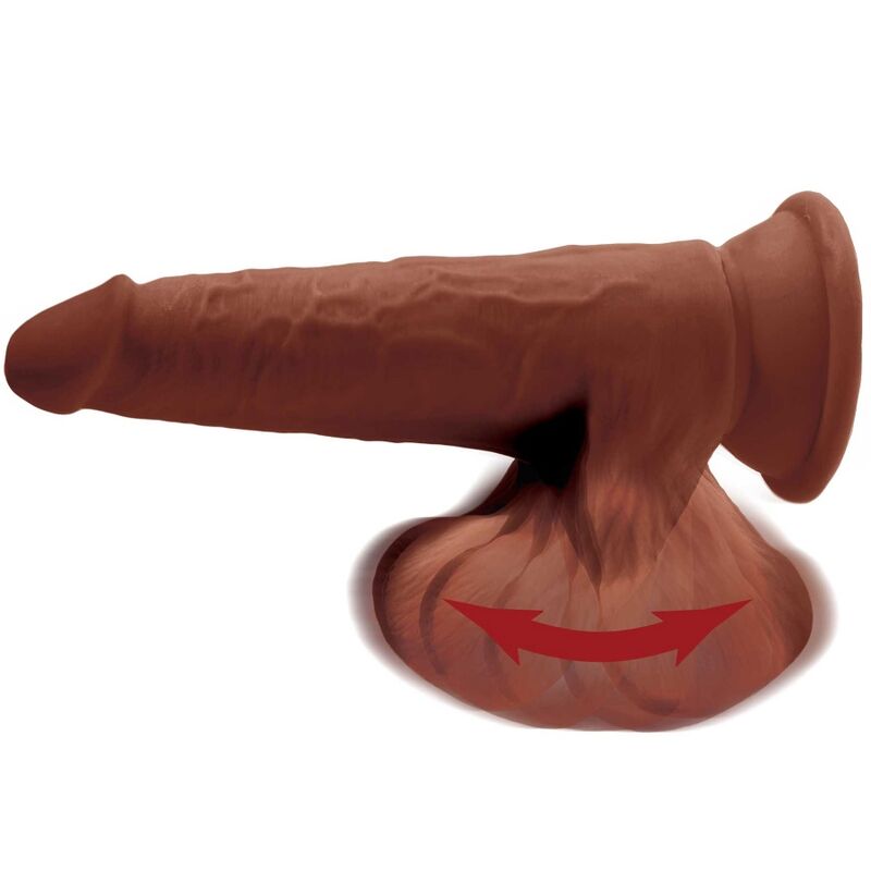 KING COCK PLUS 3D COCK SWINGING BALLS 24.5 CM - MARRON - Imagen 4
