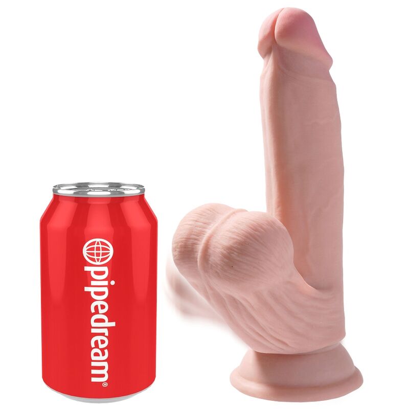 KING COCK PLUS 3D COCK SWINGING BALLS 15.2 CM - NATURAL - Imagen 2