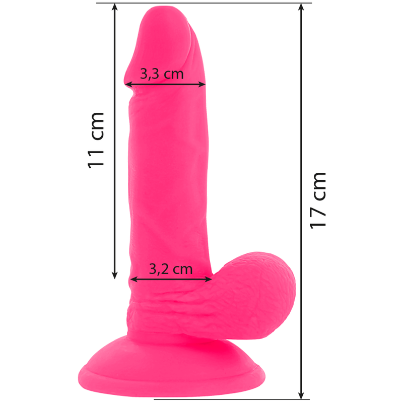 DIVERSIA - DILDO FLEXIBLE CON VIBRACION 17 CM - ROSA - Image 3