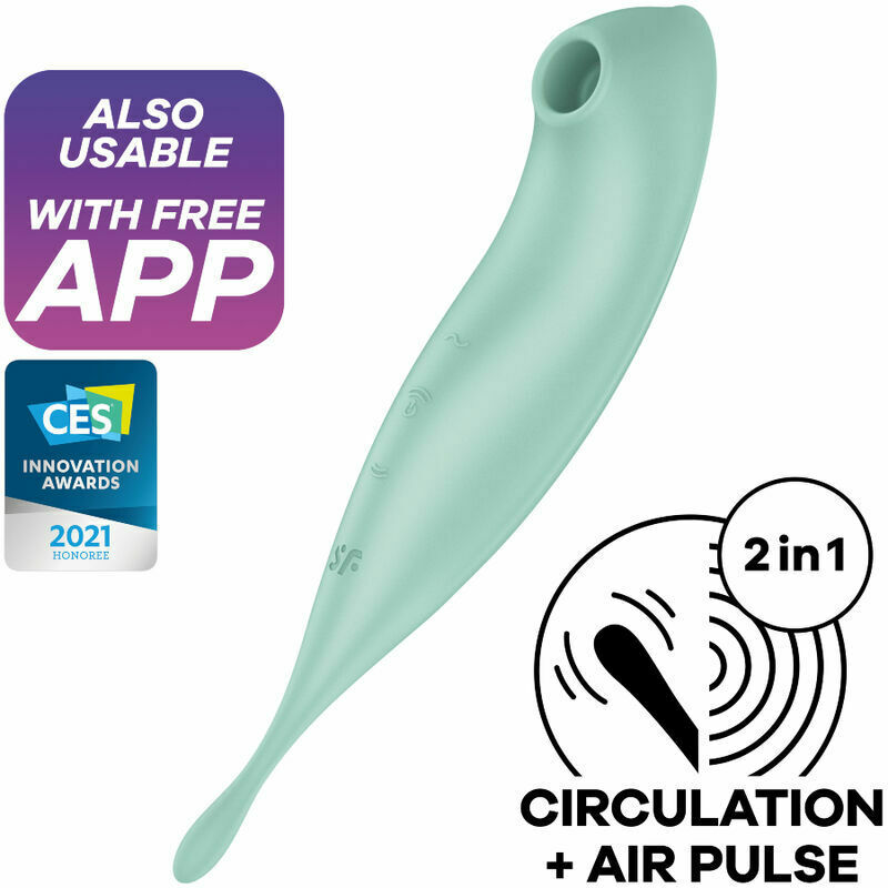 SATISFYER TWIRLING PRO+ ESTIMULADOR Y VIBRADOR APP - VERDE