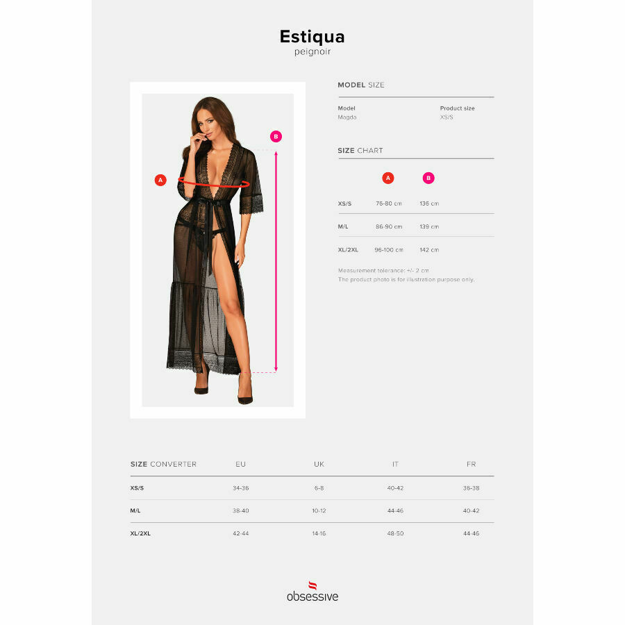 OBSESSIVE - ESTIQUA PEIGNOIR XS/S - Imagen 5