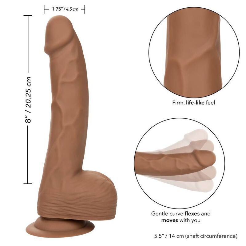 CALIFORNIA EXOTICS SILICONE STUDS 20,32 CM BROWN - Image 2