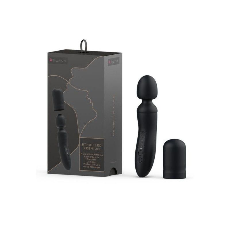 B SWISH - BTHRILLED VIBRADOR WAND PREMIUM NEGRO - Imagen 3