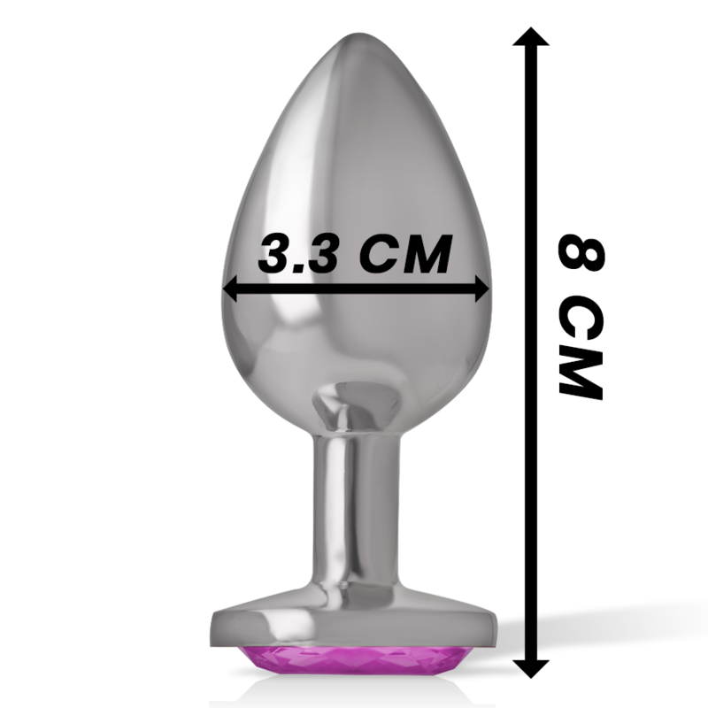 INTENSE - PLUG ANAL METAL ALUMINIO CON CRISTAL ROSA TALLA M - Image 5