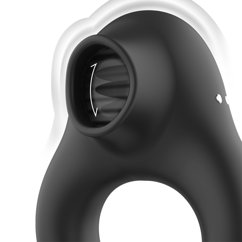 BLACKSILVER - ANILLO VIBRADOR SILICONA 3 MOTORES RECARGABLE NEGRO - Imagen 2