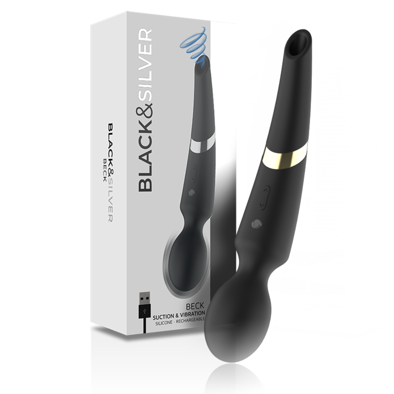 BLACKSILVER - BECK MASAJEADOR Y SUCCIONADOR SILICONA RECARGABLE NEGRO - Imagen 5