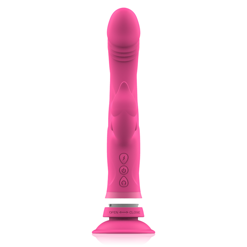 INTENSE - JULIO VIBRADOR RABBIT SILICONA ROSA - Imagen 5