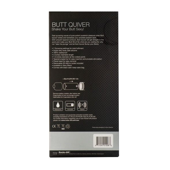 BUTT QUIVER ESTIMULADOR DEL PUNTO P 7 VELOCIDADES NEGRO - Imagen 3