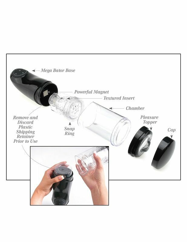 PDX MEGA BATOR USB MASTURBADOR MASCULINO VAGINA BLANCO - Imagen 5