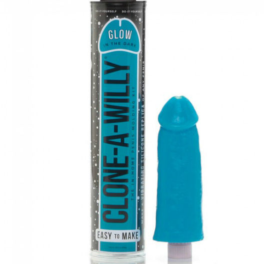 CLONE A WILLY - CLONADOR PENE AZUL LUMINISCENTE CON VIBRADOR - Imagen 3