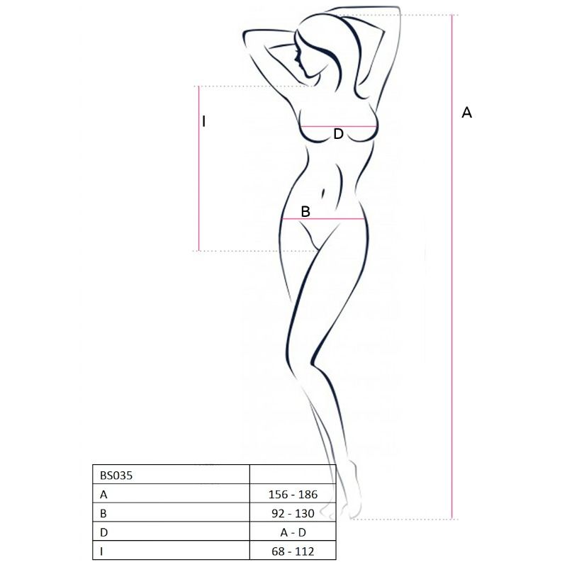 PASSION WOMAN BS035 BODYSTOCKING ROJO TALLA UNICA - Image 2