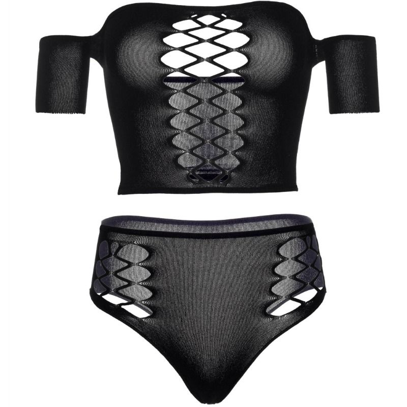 LEG AVENUE SET 2 PIEZAS TOP Y TANGA TALLA UNICA - Imagen 3