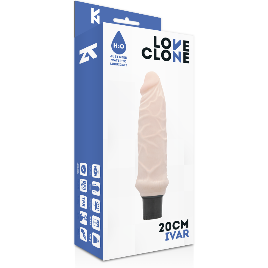 LOVECLONE IVAR SELF LUBRICATION VIBRADOR 20CM - Image 4