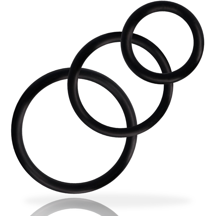 ADDICTED TOYS SET ANILLOS PENE NEGRO - Imagen 2