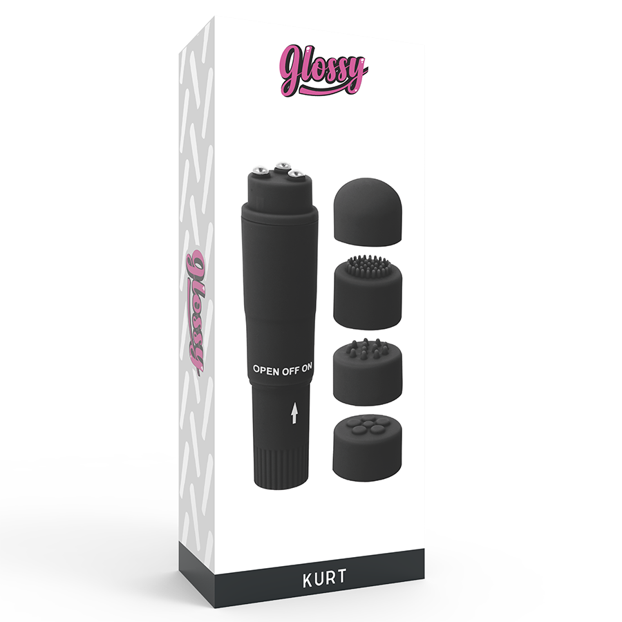 GLOSSY - POCKET KURT MASAJEADOR NEGRO - Imagen 2