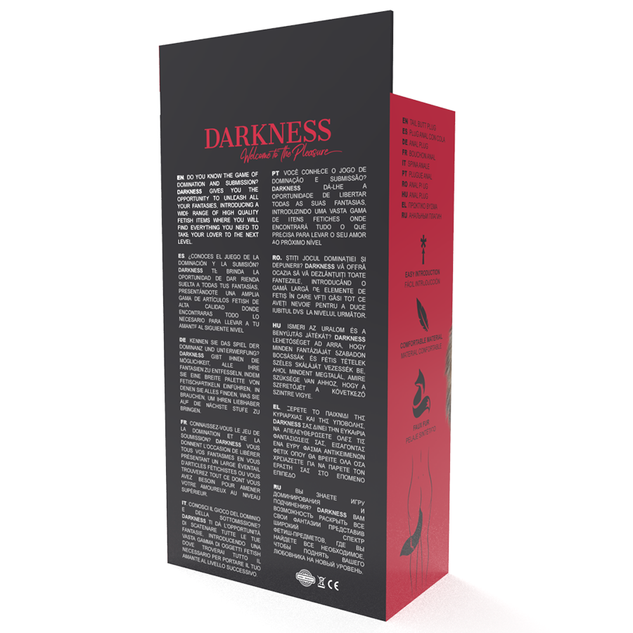 DARKNESS - COLA NATURAL CON PLUG ANAL SILICONA 10 CM - Imagen 4