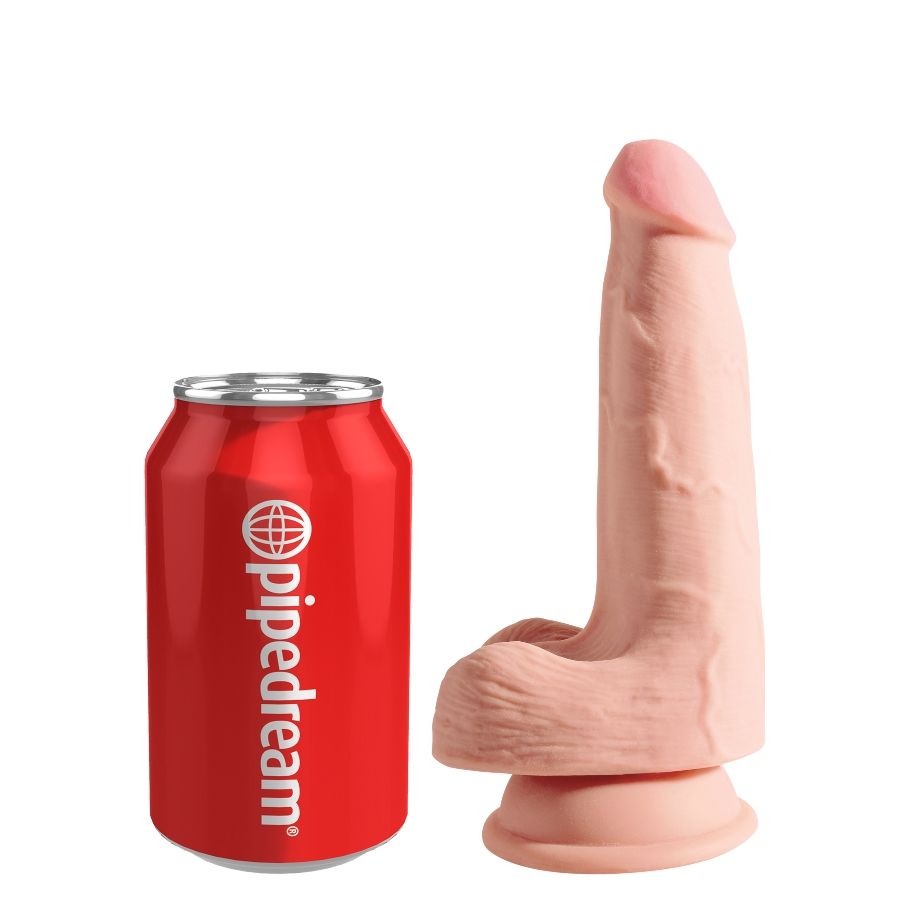 KINGCOCK DILDO TRIPLE DENSIDAD 13 CM CON TESTICULOS - Imagen 2