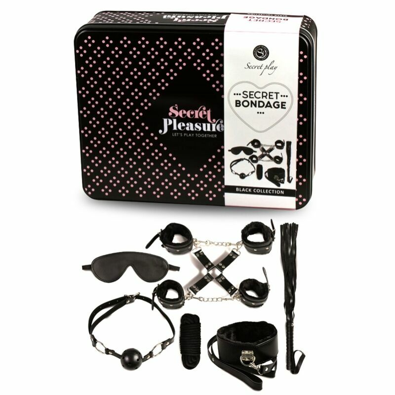 SECRETPLAY - BDSM SET 8 PCS NEGRO - Imagen 2