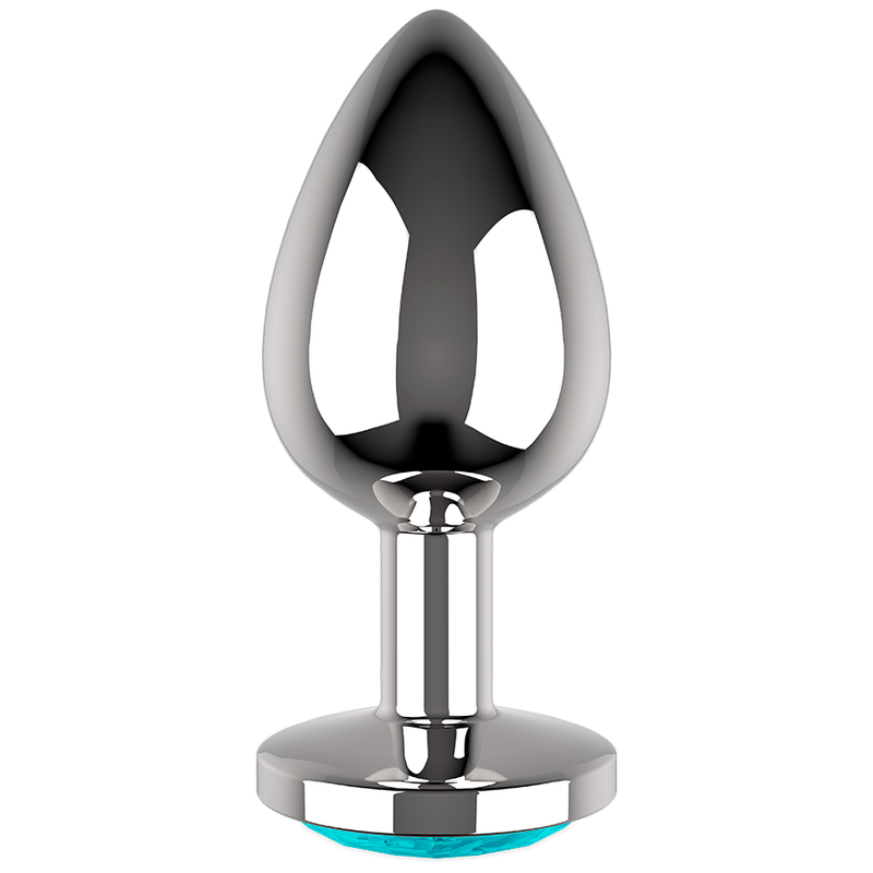 COQUETTE CHIC DESIRE - PLUG ANAL DE METAL TALLA L CRISTAL AZUL 4 X 9CM - Imagen 3