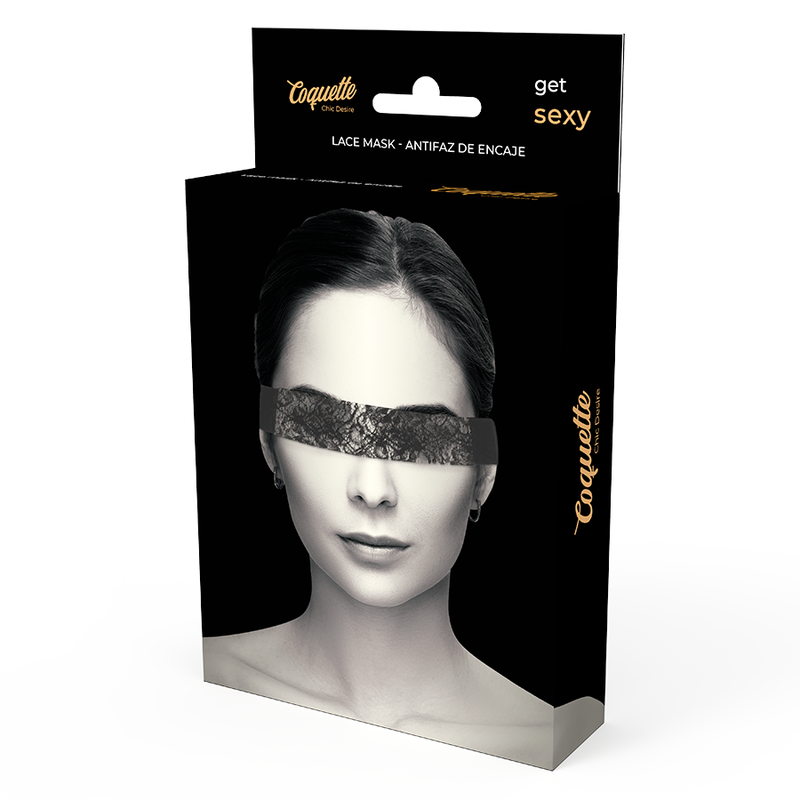 COQUETTE CHIC DESIRE - ANTIFAZ ENCAJE NEGRO CINTA - Imagen 2
