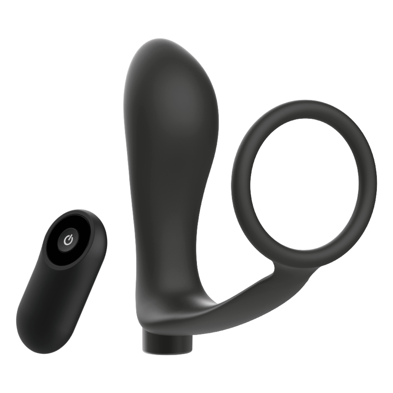 ADDICTED TOYS ANILLA PENE CON PLUG ANAL CONTROL REMOTO NEGRO RECARGABLE - Imagen 2